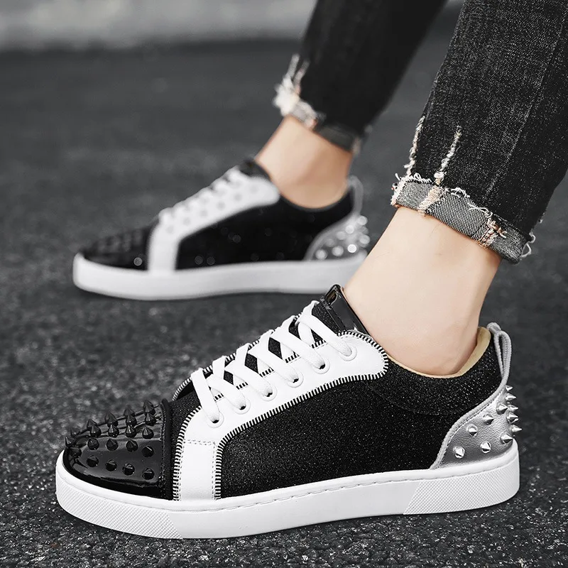 Studded Casual Flats For Men Sneaker Round Toe Lace-Up Men Shoes Genuine Leather New Style Comfort Slip-on Spring Shoes
Studded Casual Flats For Men Sneaker Round Toe Lace-Up Men Shoes Genuine Leather New Style Comfort Slip-on Spring Shoes