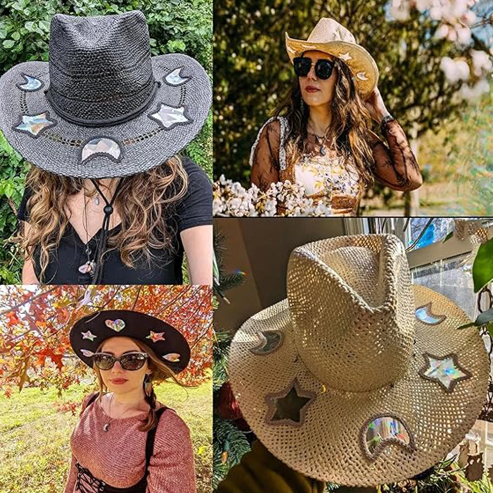 Straw Western Cowboy Hat for Women Girls Shapeable Cowgirl Hat Vintage Summer Woven Sun Hat for Summer Vacation
Straw Western Cowboy Hat for Women Girls Shapeable Cowgirl Hat Vintage Summer Woven Sun Hat for Summer Vacation