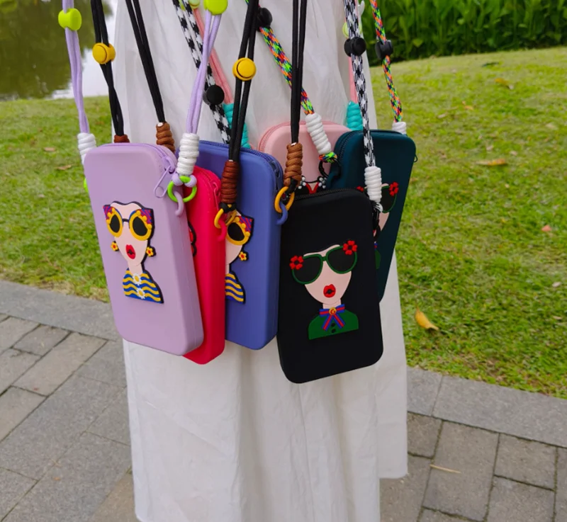 Cute Sunglasses Storage Bag portable silicone phone bag cute crossbody phone anti drop waterproof women's creative trend Gift A
Cute Sunglasses Storage Bag portable silicone phone bag cute crossbody phone anti drop waterproof women's creative trend Gift A