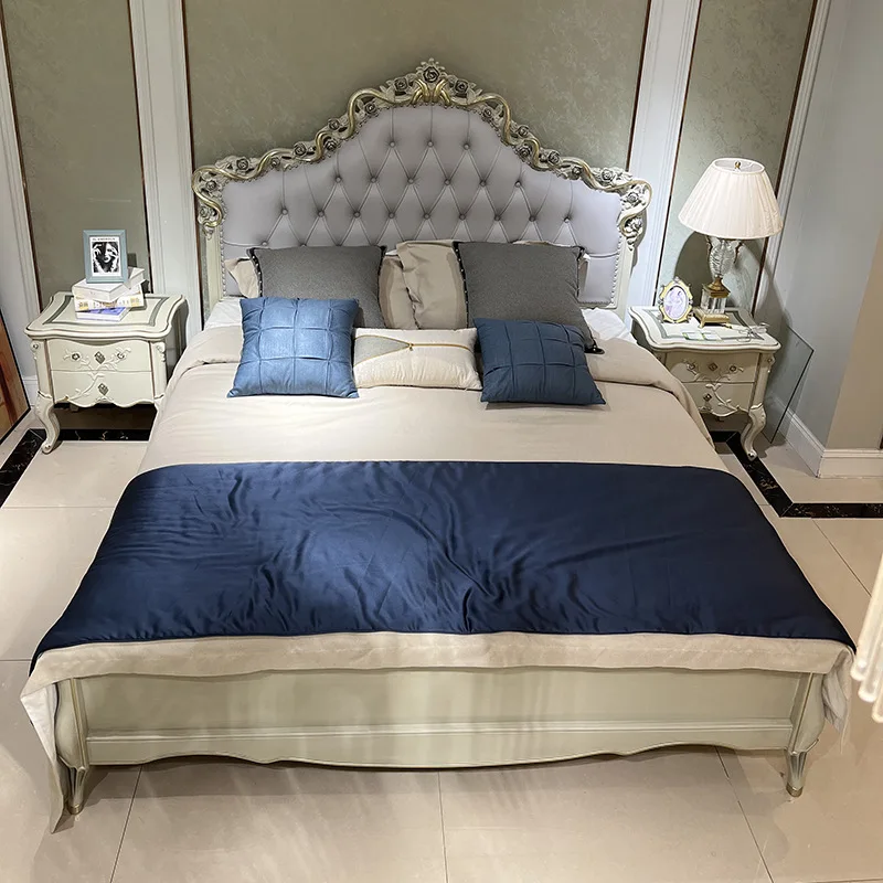 Leather double bed 1.8 meters French wedding bed walnut bed
Leather double bed 1.8 meters French wedding bed walnut bed