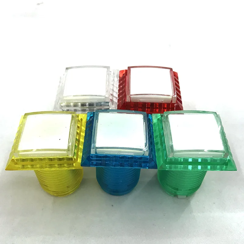 Квадратная прозрачная кнопка диаметром 33 мм, полный набор кнопок со светодиодной подсветкой для аксессуара для игрового автомата 
Квадратная прозрачная кнопка диаметром 33 мм, полный набор кнопок со светодиодной подсветкой для аксессуара для игрового автомата