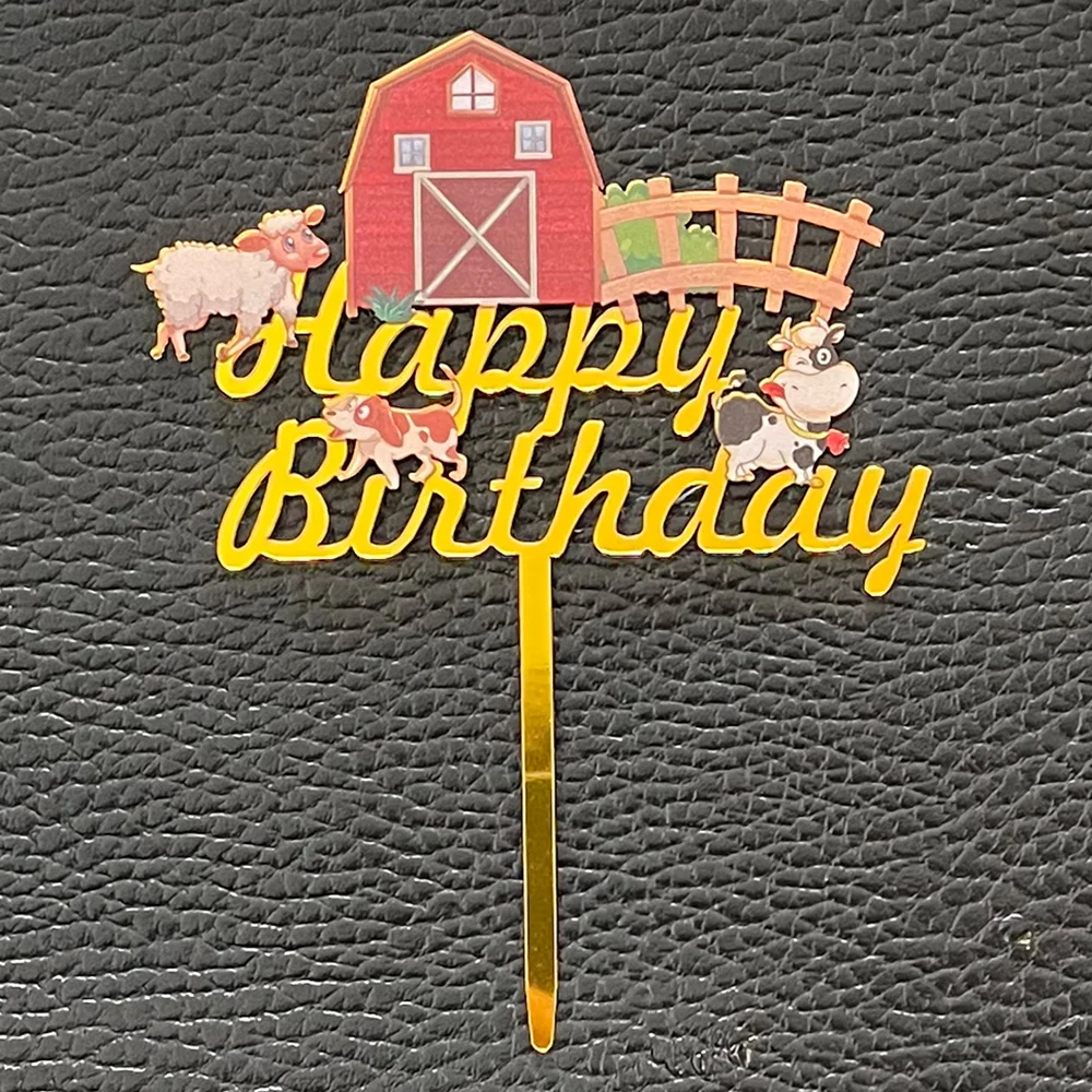 1pcs Farm Animals Birthday Cake Decoration Gold Acrylic Cake Topper for Kids Cow Sheep Baby Shower Decor Supplies
1pcs Farm Animals Birthday Cake Decoration Gold Acrylic Cake Topper for Kids Cow Sheep Baby Shower Decor Supplies