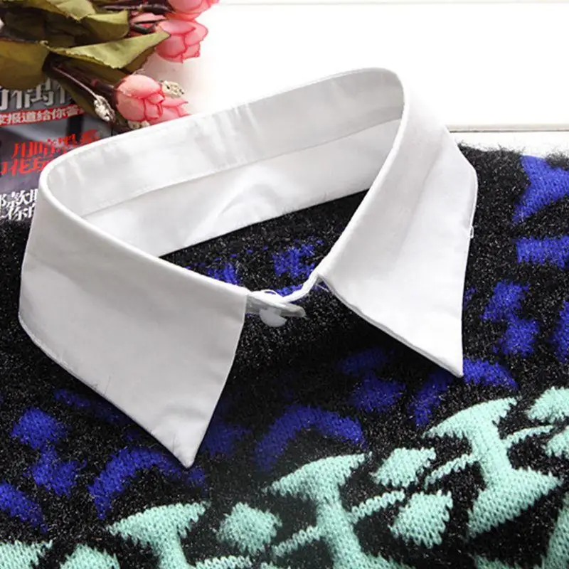 Half Shirt Blouse Stylish Fake False Collar for Women Detachable Mini White Black Solid Button Choker Necklace
Half Shirt Blouse Stylish Fake False Collar for Women Detachable Mini White Black Solid Button Choker Necklace