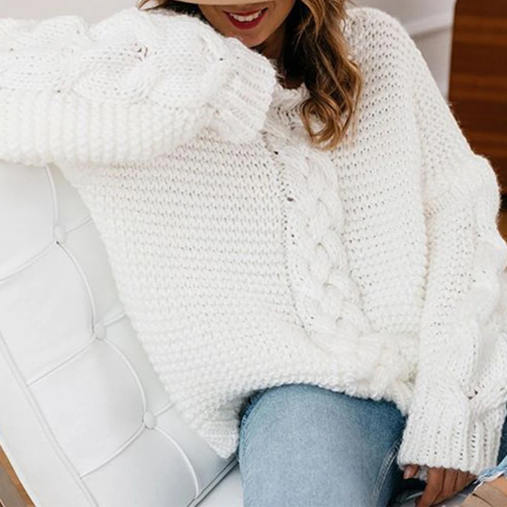 Mia Muse Boutique Women's Sweater Autumn Casual 2025 Plain Cable Knit Round Neck Long Sleeve Loose Fit Hip Length Daily Sweater
Mia Muse Boutique Women's Sweater Autumn Casual 2025 Plain Cable Knit Round Neck Long Sleeve Loose Fit Hip Length Daily Sweater