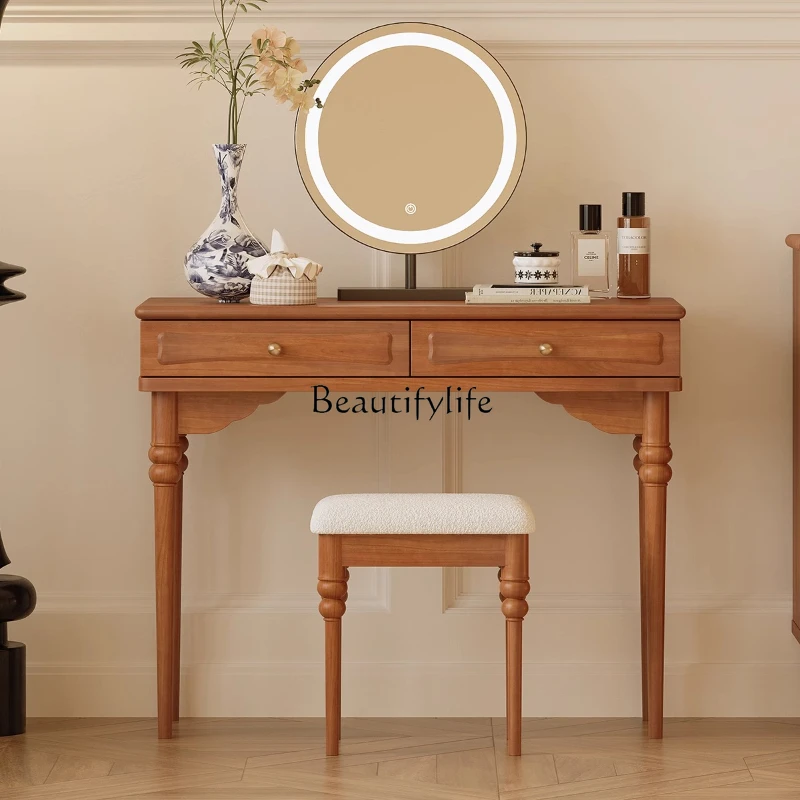 American retro small apartment dresser desk household French light luxury medium and ancient style
American retro small apartment dresser desk household French light luxury medium and ancient style