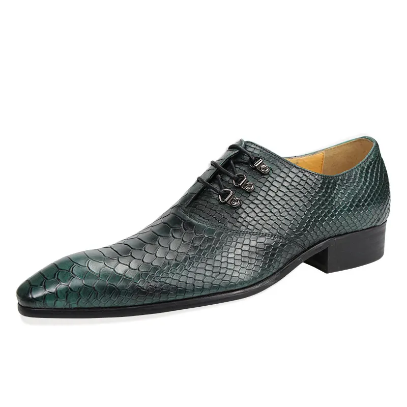 Crocodile Pattern Printing Wedding Evening Dress Oxfords Genuine Leather for Men Shoes Fashion Adult Purely Handmade Customized
Crocodile Pattern Printing Wedding Evening Dress Oxfords Genuine Leather for Men Shoes Fashion Adult Purely Handmade Customized