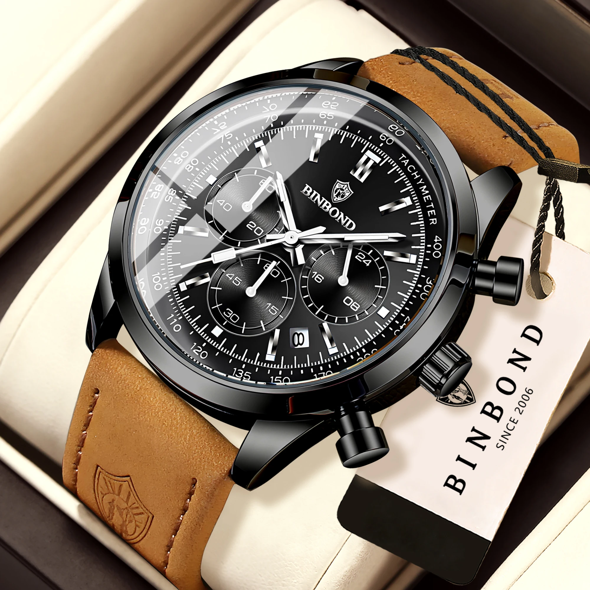 BINBOND Chronograph Sturdy Accurate Quartz Watches For Men Luxury Auto Date Luminous Waterproof men's Watch Casual Reloj
BINBOND Chronograph Sturdy Accurate Quartz Watches For Men Luxury Auto Date Luminous Waterproof men's Watch Casual Reloj