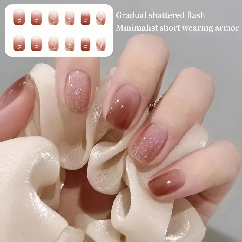 Caramel Gradient Wear Nail Piece Winter High Sense Of Pure Desire Ice Transparent Color Wear Nail Blush Removable False Nails
Caramel Gradient Wear Nail Piece Winter High Sense Of Pure Desire Ice Transparent Color Wear Nail Blush Removable False Nails