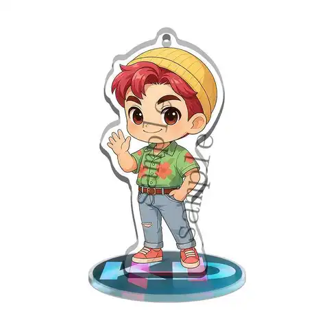 KPop Demon Hunters llavero acrílico Standee 10cm decoración escritorio figura exhibición amigos niñas regalo productos periféricos de dibujos animados