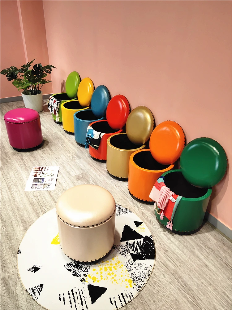 Creative Storage Stool Sofa Stool Leather Stool Living Room Changing Shoe Stool Home Hall Round Stool Storage Stool
Creative Storage Stool Sofa Stool Leather Stool Living Room Changing Shoe Stool Home Hall Round Stool Storage Stool