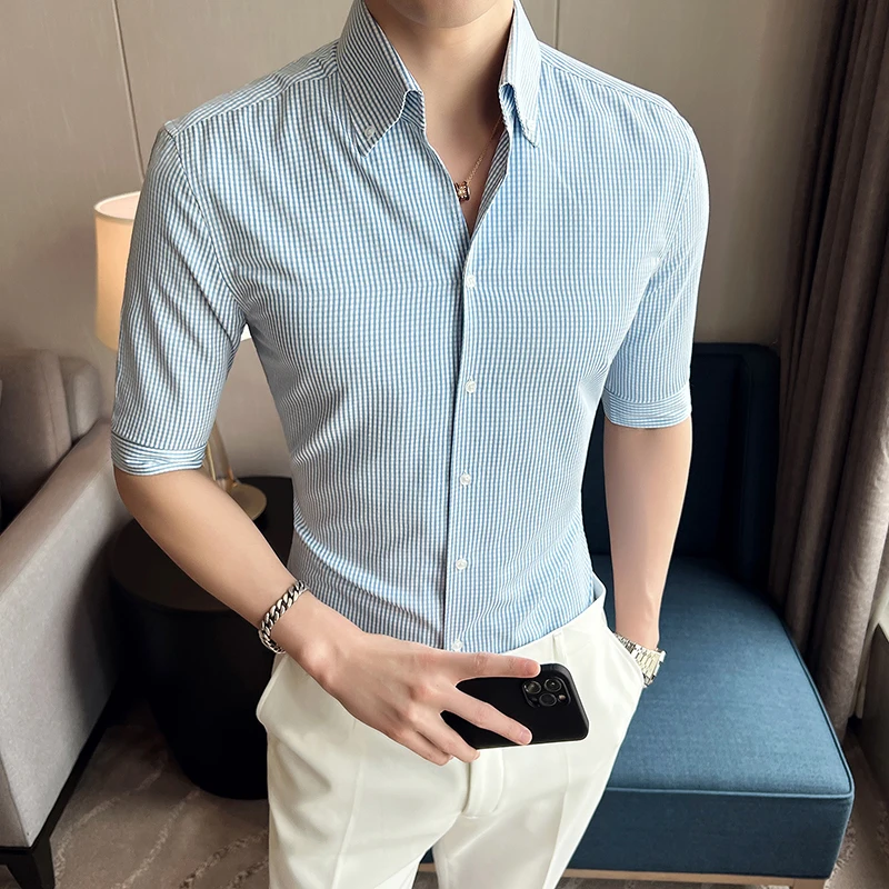 Korean Style Slim Fit Business Casual Luxury Long Sleeve Shirt Men Summer High Quality Soft Comfortable Fashion Camisa Masculina
Korean Style Slim Fit Business Casual Luxury Long Sleeve Shirt Men Summer High Quality Soft Comfortable Fashion Camisa Masculina