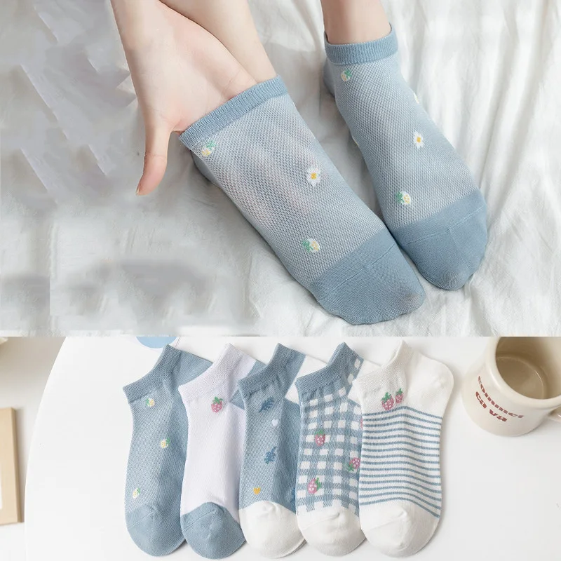 5 Pairs/Random Women's Boat Socks Casual Cute Cartoon Mesh Harajuku Summer Cute Invisible Funny Girls Socks
5 Pairs/Random Women's Boat Socks Casual Cute Cartoon Mesh Harajuku Summer Cute Invisible Funny Girls Socks