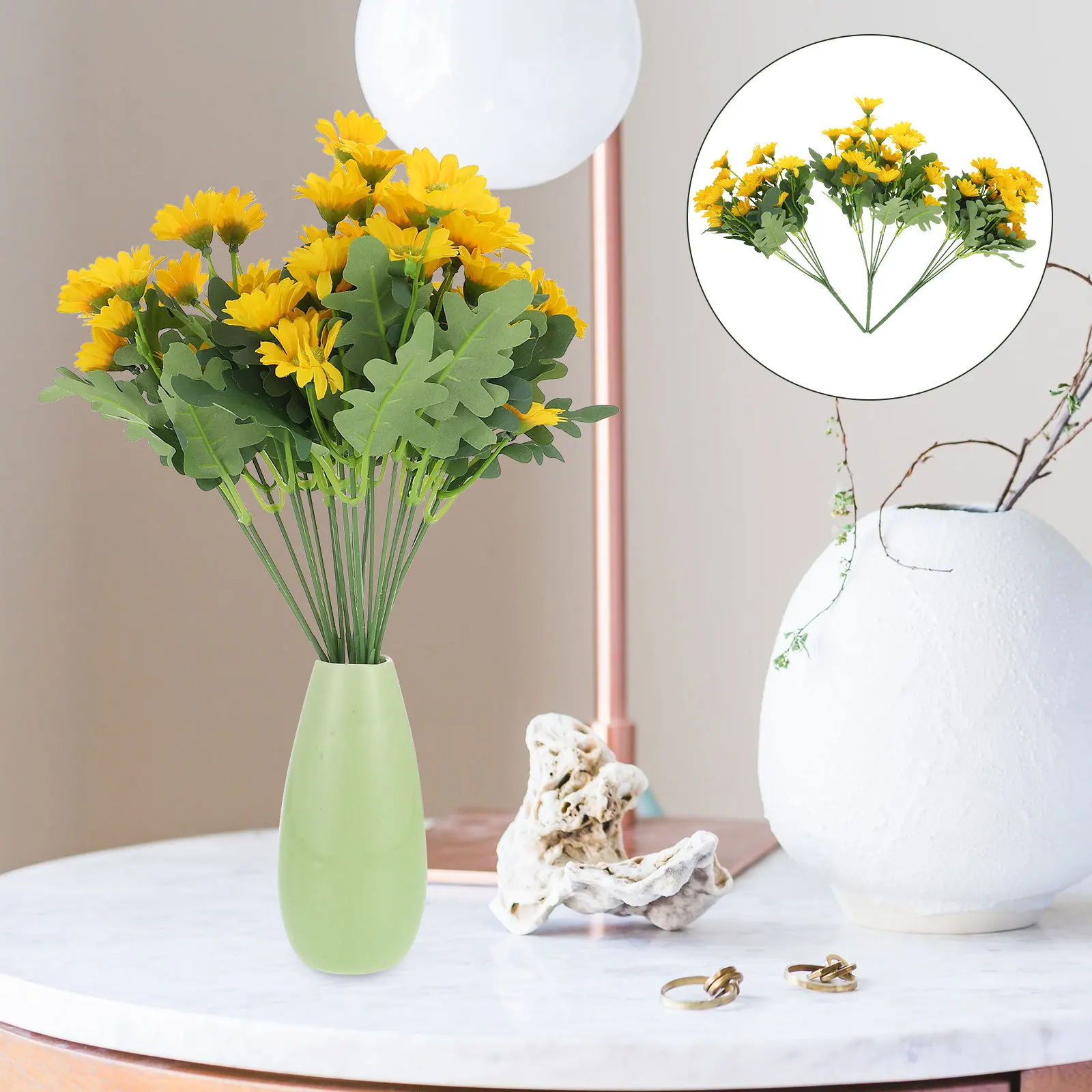 3Pcs Simulation Daisy Bouquet Premium Fake Flower Decor Wedding Party Home Living Room Decoration Artificial Daisy Bouquet 
3Pcs Simulation Daisy Bouquet Premium Fake Flower Decor Wedding Party Home Living Room Decoration Artificial Daisy Bouquet