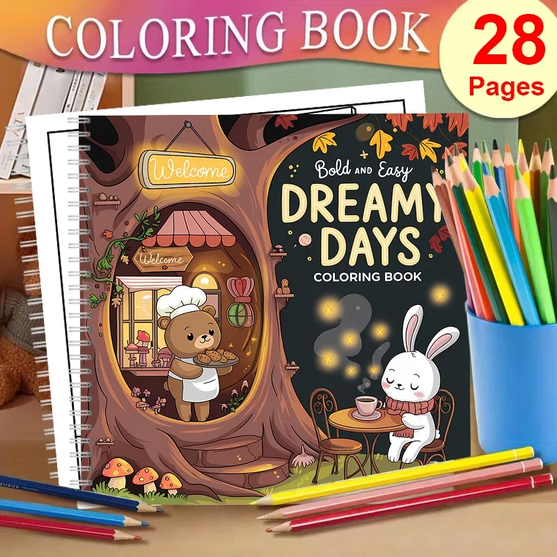 Книга-раскраска Dreamy Days для взрослых, подарок на день рождения, принадлежности для школы, милая книга для рисования для взрослых
Книга-раскраска Dreamy Days для взрослых, подарок на день рождения, принадлежности для школы, милая книга для рисования для взрослых