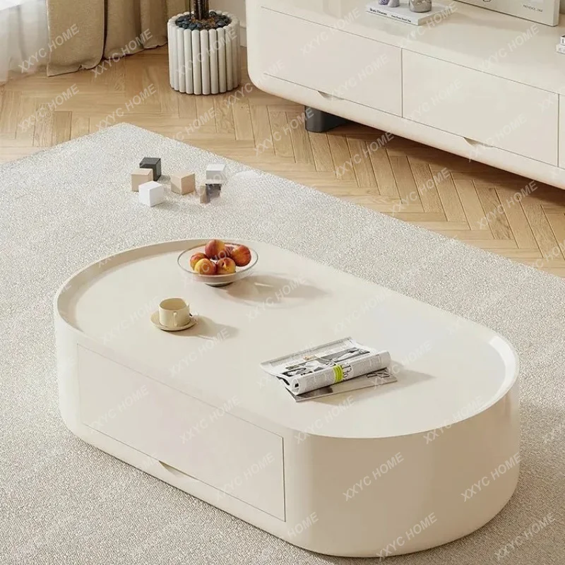 LCream Style Oval Coffee Table TV Cabinet Combination Living Room Small Apartment Home Rectangular Coffee Table
LCream Style Oval Coffee Table TV Cabinet Combination Living Room Small Apartment Home Rectangular Coffee Table
