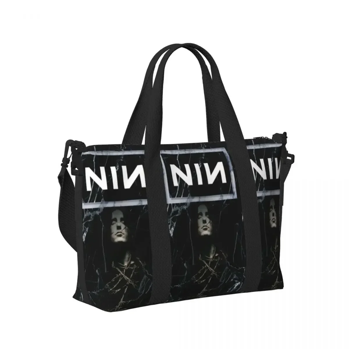 NIN Nine Inch Naills Rock Band Beach Travel Bag Large Capacity Tote Bags for Gym Yoga Women Shopping Duffle Shoulder Bag
NIN Nine Inch Naills Rock Band Beach Travel Bag Large Capacity Tote Bags for Gym Yoga Women Shopping Duffle Shoulder Bag