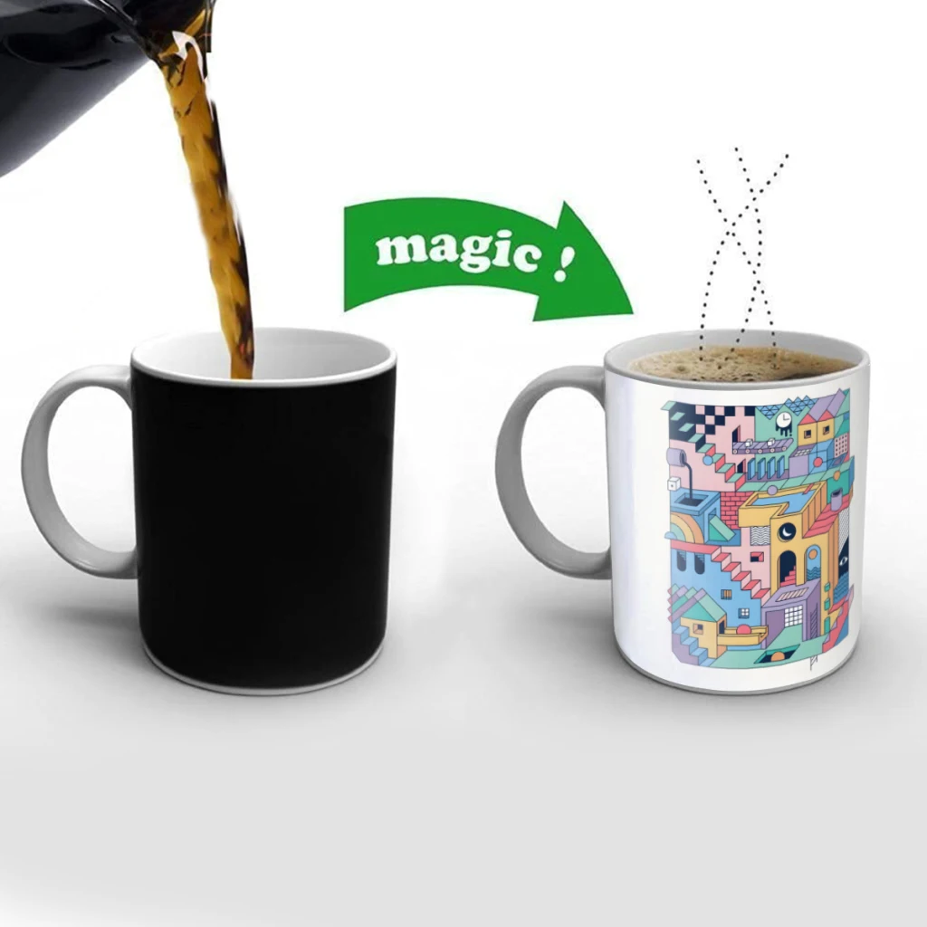 80s Escher Creativity Change Color Chang mug Ceramic mug Hot Coffee Cup Breakfast Cup Mug Friend Gift
80s Escher Creativity Change Color Chang mug Ceramic mug Hot Coffee Cup Breakfast Cup Mug Friend Gift