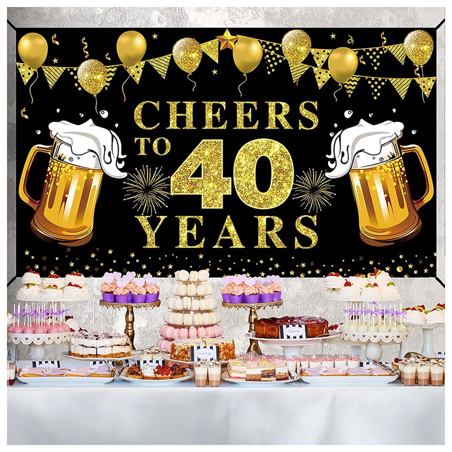Черное золото пивная тема 40th Birthday фон сорок партии баннер настенный постер для мужчин фон для фотосъемки от 40 лет
Черное золото пивная тема 40th Birthday фон сорок партии баннер настенный постер для мужчин фон для фотосъемки от 40 лет