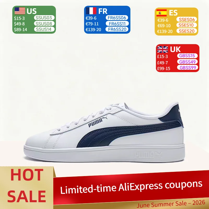 Puma Smash 3.0 L: Minimalist, Comfortable, Durable, Lightweight, and Breathable Low-Top Sneakers (Unisex) - White 390987-28
Puma Smash 3.0 L: Minimalist, Comfortable, Durable, Lightweight, and Breathable Low-Top Sneakers (Unisex) - White 390987-28