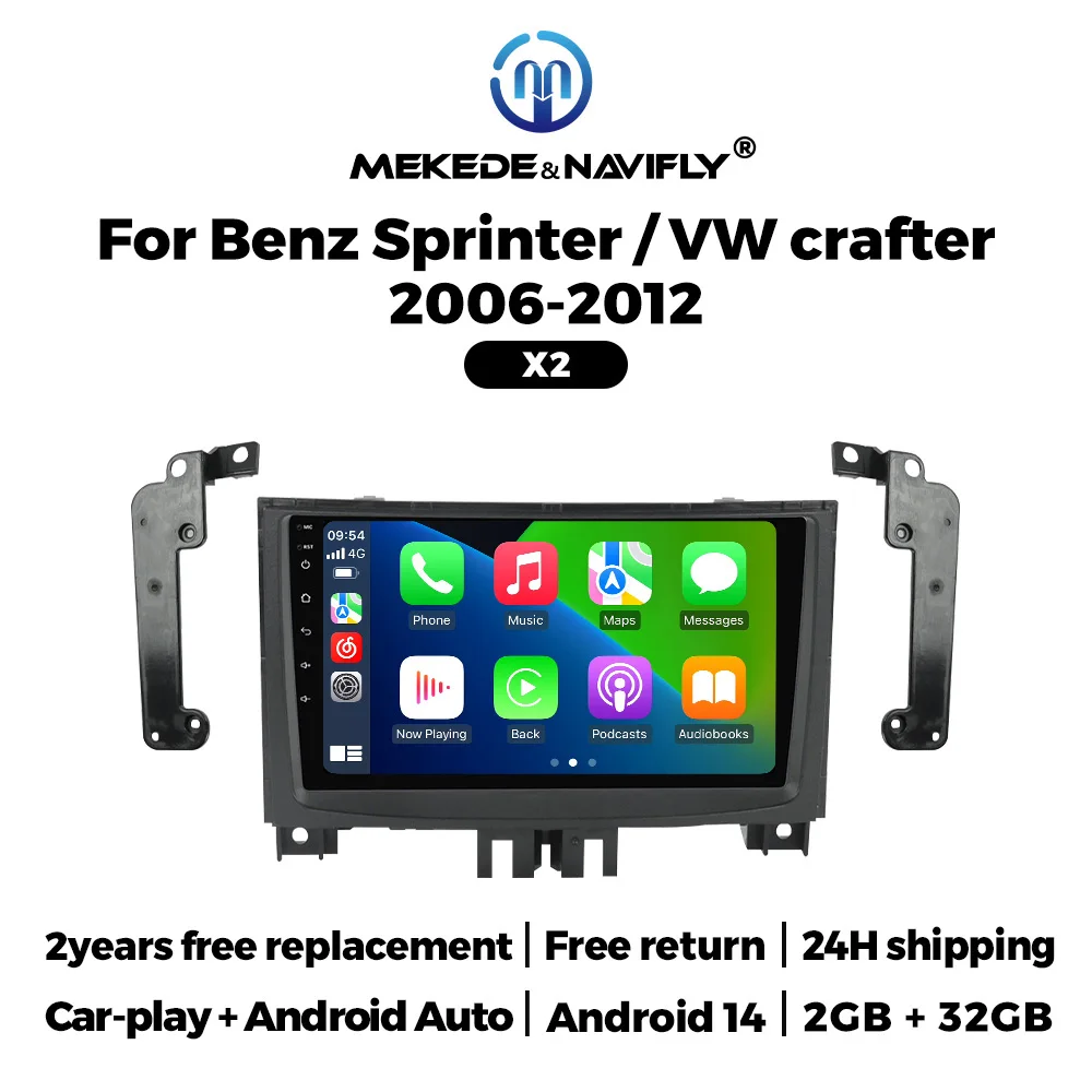 Android14 авторадио для Benz Sprinter Volkswagen Crafter 2006-2012 автомобильный радиоприемник мультимедийный плеер GPS головное устройство Carplay Auto WIFI
Android14 авторадио для Benz Sprinter Volkswagen Crafter 2006-2012 автомобильный радиоприемник мультимедийный плеер GPS головное устройство Carplay Auto WIFI