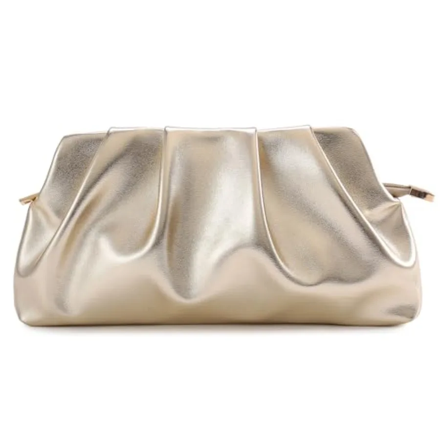Evening Bag for Women Ruched Clutch Purse Detachable Metal Chain Crossbody Bag
Evening Bag for Women Ruched Clutch Purse Detachable Metal Chain Crossbody Bag
