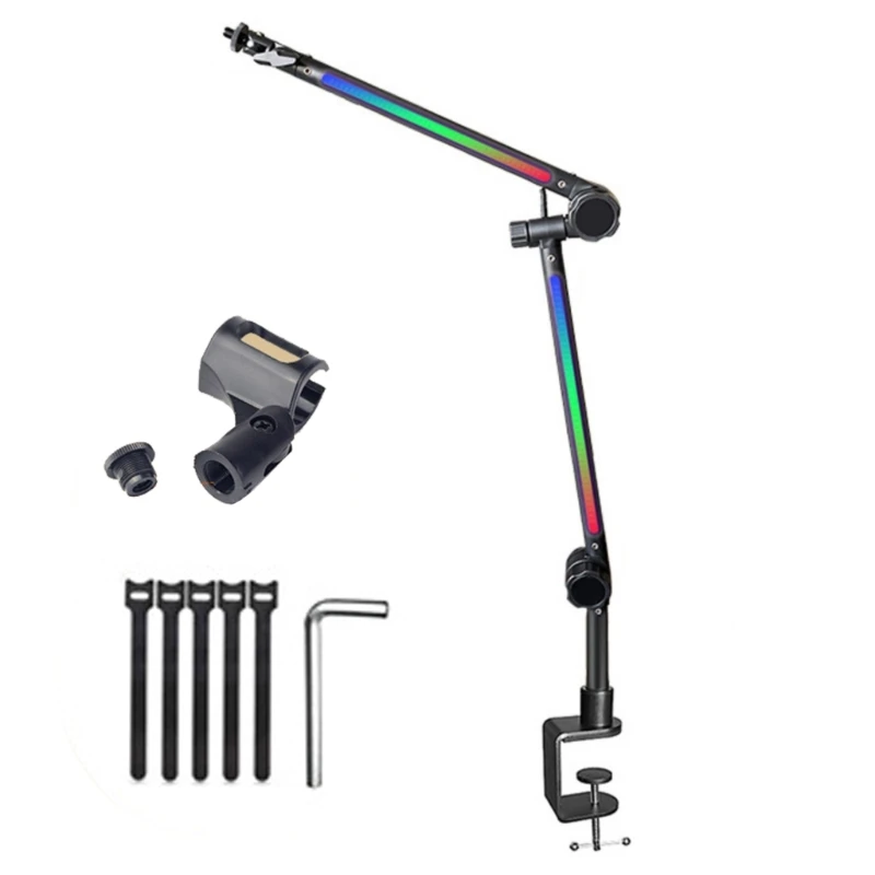 LED Microphone Arm Stand Mic Stand for Gaming Streaming Podcasting with Adjustable Boom LED Lighting 180Rotatable
LED Microphone Arm Stand Mic Stand for Gaming Streaming Podcasting with Adjustable Boom LED Lighting 180Rotatable