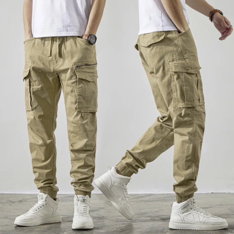 Trendy Pants Men's Loose Workwear Pants Anxica American Style Leg Tied Pure Cotton Casual Pants Jogging Pants 696
Trendy Pants Men's Loose Workwear Pants Anxica American Style Leg Tied Pure Cotton Casual Pants Jogging Pants 696