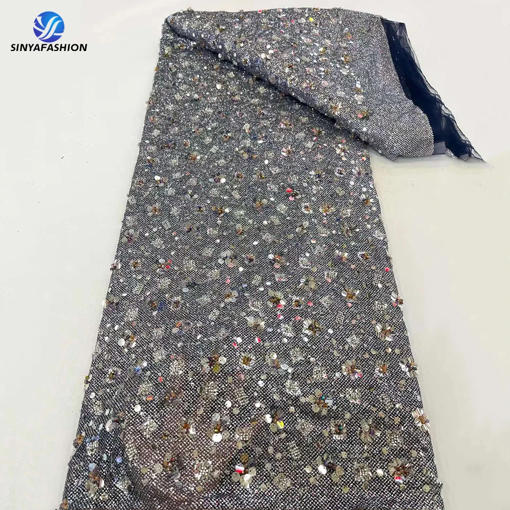 Navy Blue African 3D Sequins Lace Fabric 2024 High Quality French Net Lace Embroidery Tulle Luxury Beaded Wedding Bridal Lace
Navy Blue African 3D Sequins Lace Fabric 2024 High Quality French Net Lace Embroidery Tulle Luxury Beaded Wedding Bridal Lace