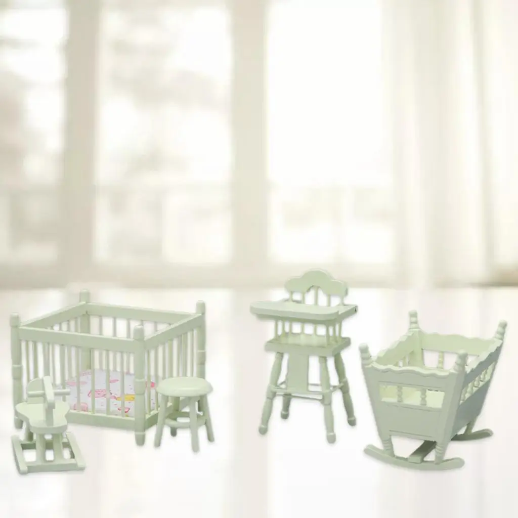 5pcs Wood Dollhouse Bedroom Set for Photography Props 1/12 Doll House Furnishings Ornament
5pcs Wood Dollhouse Bedroom Set for Photography Props 1/12 Doll House Furnishings Ornament
