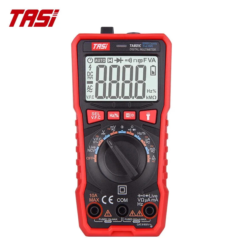 For Sea Shipping, CustomizedTASI TA801C Digital Multimeter 9999-Count Auto-Ranging AC/DC Voltage Tester (600V/600A) Backlit LCD
For Sea Shipping, CustomizedTASI TA801C Digital Multimeter 9999-Count Auto-Ranging AC/DC Voltage Tester (600V/600A) Backlit LCD
