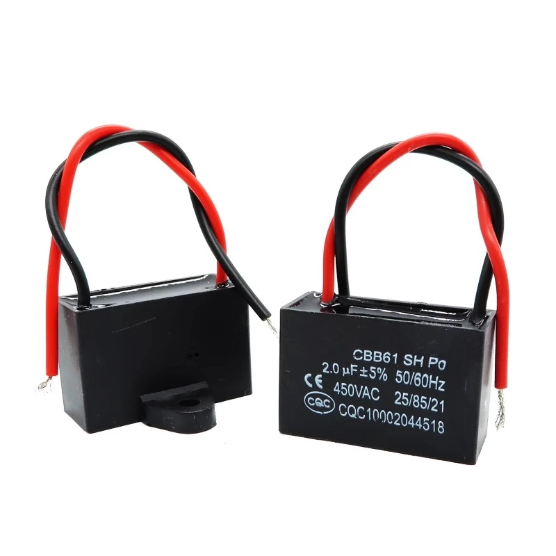 CBB61 fan starting capacitor 1.2/1 5/1.8/2/2.2/2.5/3/4/5UF450V ceiling fan range hood
CBB61 fan starting capacitor 1.2/1 5/1.8/2/2.2/2.5/3/4/5UF450V ceiling fan range hood