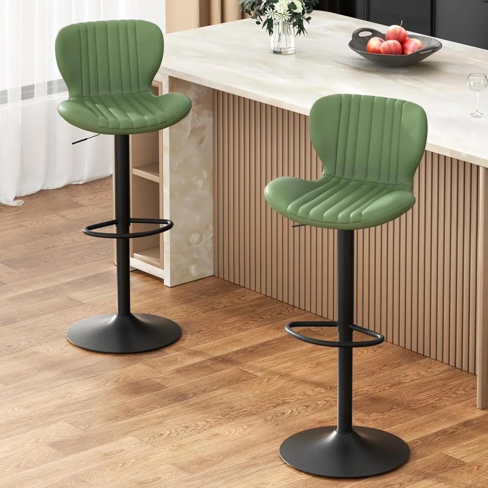 Bar Stools Set of 2, Leather Adjustable Barstools Counter Height Modern Bar Stools, Island Chairs Set of 2 for Kitchen
Bar Stools Set of 2, Leather Adjustable Barstools Counter Height Modern Bar Stools, Island Chairs Set of 2 for Kitchen