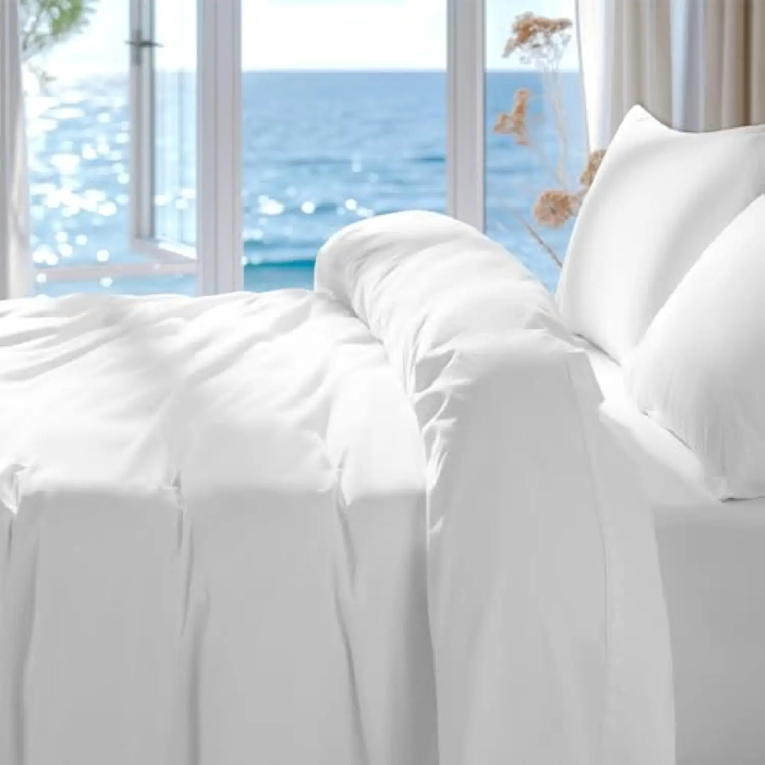 100% Egyptian Cotton Sheets - 1000 Thread Count,Soft & Breathable Luxury Hotel Sateen Weave Bed Sheets Set, Fits 16 - 4 PC (Wh
100% Egyptian Cotton Sheets - 1000 Thread Count,Soft & Breathable Luxury Hotel Sateen Weave Bed Sheets Set, Fits 16 - 4 PC (Wh