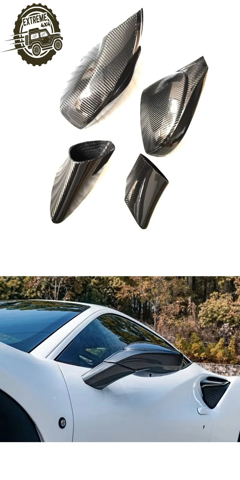Car Exterior Accessories for F8 Dry Carbon Fiber Side Mirrors Cover for Ferrari F8 Tributo Replacement Rearview Mirror Cover
Car Exterior Accessories for F8 Dry Carbon Fiber Side Mirrors Cover for Ferrari F8 Tributo Replacement Rearview Mirror Cover