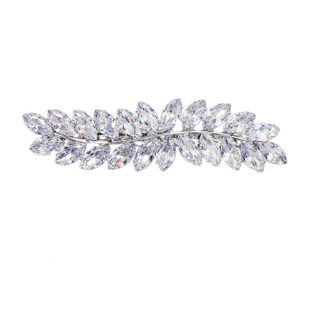 Gold Trim Rhinestone Hair Barrettes Half up Clip Wedding Zircon Clamp Styling Pin
Gold Trim Rhinestone Hair Barrettes Half up Clip Wedding Zircon Clamp Styling Pin