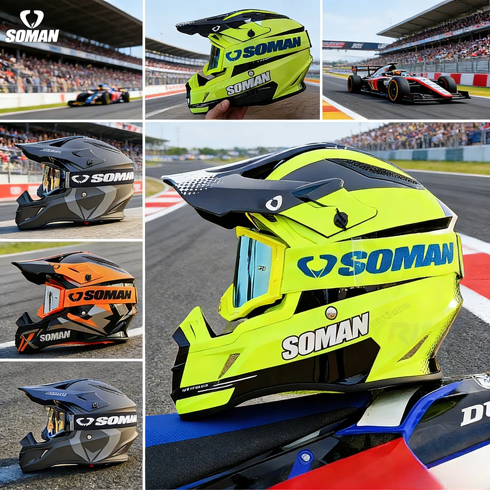 Мотоциклетный шлем SOMAN DOT, сертифицированный, подходит для квадроциклов KOVE, UTV, внедорожных гонок, мотокросса, прочный, для мужчин и женщин, 0.2
Мотоциклетный шлем SOMAN DOT, сертифицированный, подходит для квадроциклов KOVE, UTV, внедорожных гонок, мотокросса, прочный, для мужчин и женщин, 0.2