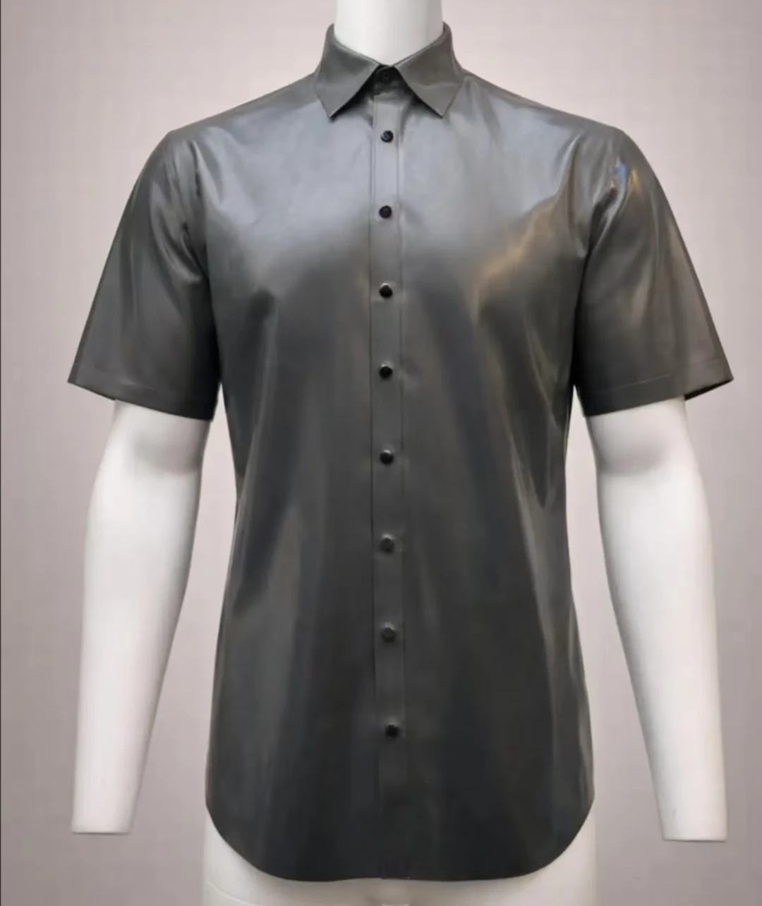 Fashion Latex Short Sleeve Men's Casual Shirt Fetish Male Rubber Polo Shirt Turn Down Collar Front Button Cosplay Latex Blouse
Fashion Latex Short Sleeve Men's Casual Shirt Fetish Male Rubber Polo Shirt Turn Down Collar Front Button Cosplay Latex Blouse