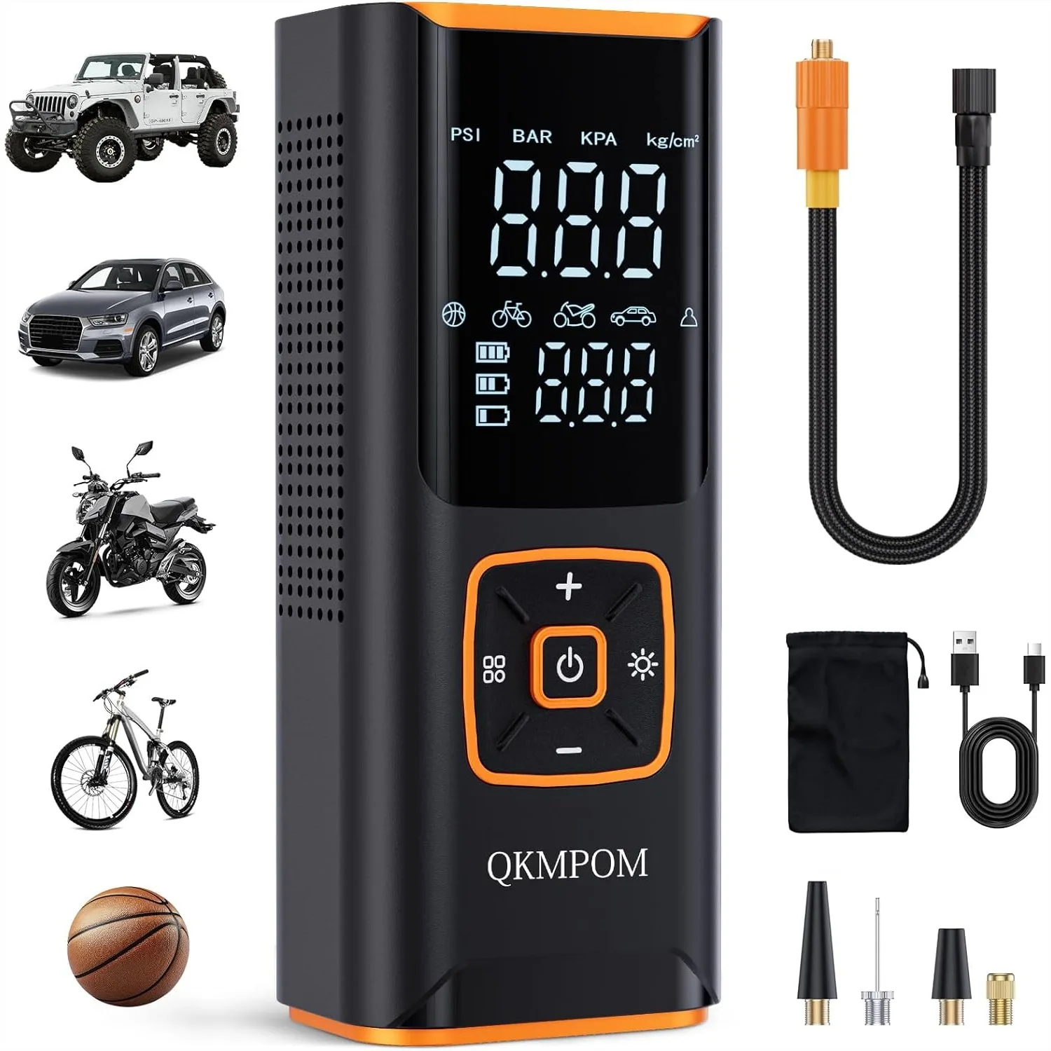 Tire Inflator Portable Air Compressor, 6X Faster 180 PSI Cordless Air Pump with Auto Shut Off for Car Tires
Tire Inflator Portable Air Compressor, 6X Faster 180 PSI Cordless Air Pump with Auto Shut Off for Car Tires