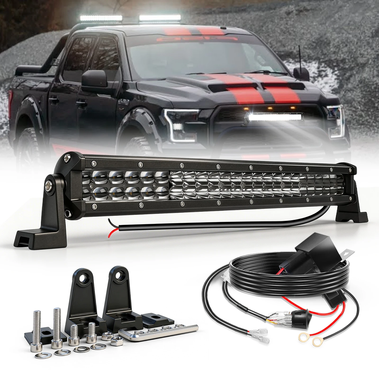 HAOLIDE 2-Rows 15inch 20inch 24inch LED Work Light Bar 6500K Car Driving Light Spot Flood Combo Beam Super Bright off-road use
HAOLIDE 2-Rows 15inch 20inch 24inch LED Work Light Bar 6500K Car Driving Light Spot Flood Combo Beam Super Bright off-road use