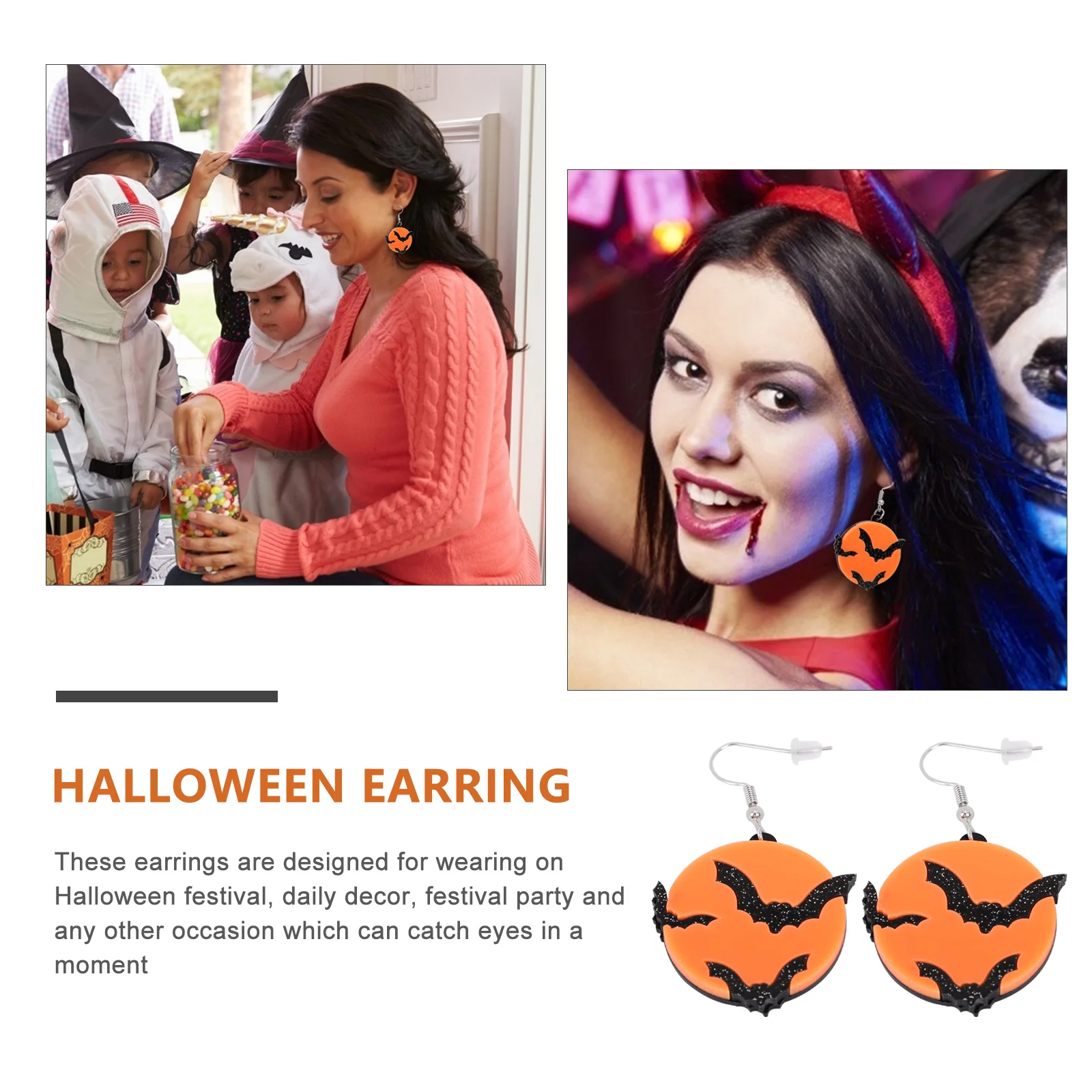 2 Pcs Halloween Earring for Women Earrings Drop Cute Accessories Theme Miss Dangle
2 Pcs Halloween Earring for Women Earrings Drop Cute Accessories Theme Miss Dangle