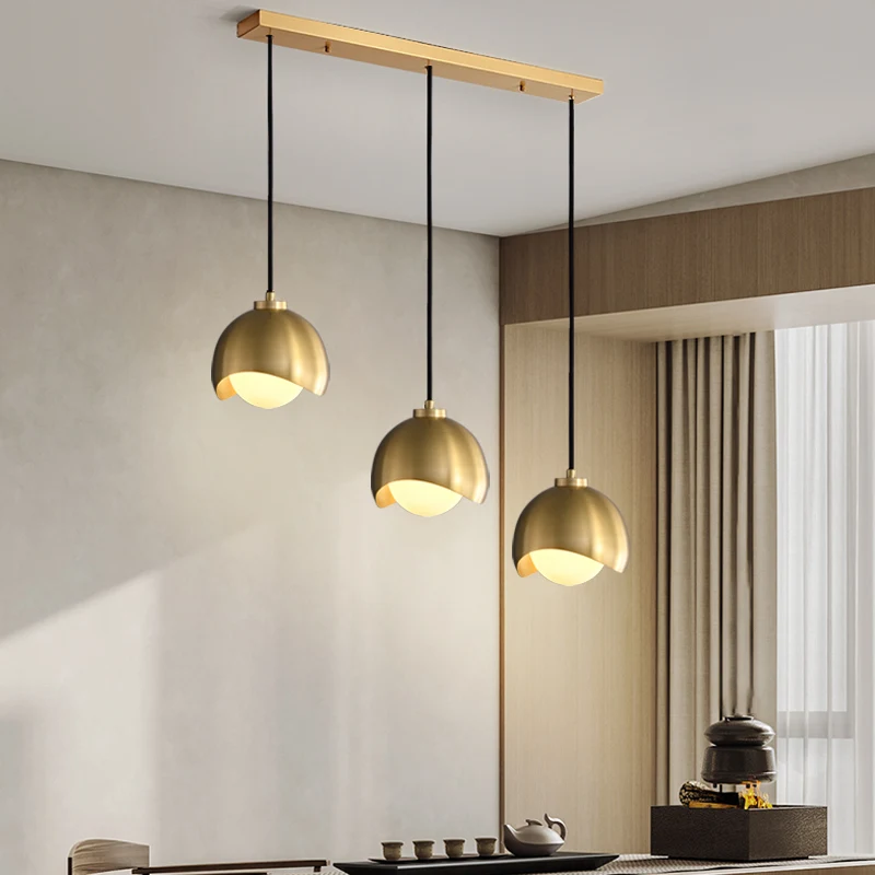 Nordic copper bedroom bedside chandelier light luxury study simple bay window long line single chandelier
Nordic copper bedroom bedside chandelier light luxury study simple bay window long line single chandelier