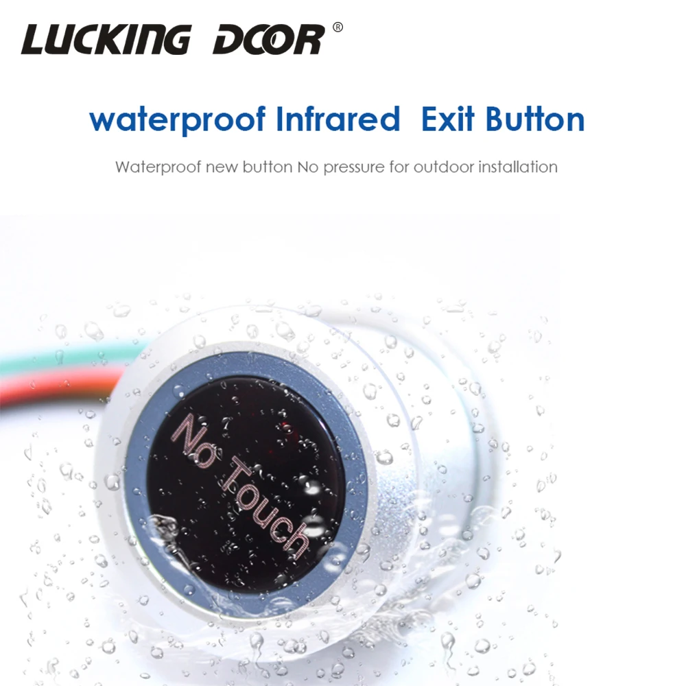 IP68 Waterproof Infrared Sensor Switch 304 Stainless Steel Exit Button No Touch Switch For Door Lock Access Control System
IP68 Waterproof Infrared Sensor Switch 304 Stainless Steel Exit Button No Touch Switch For Door Lock Access Control System