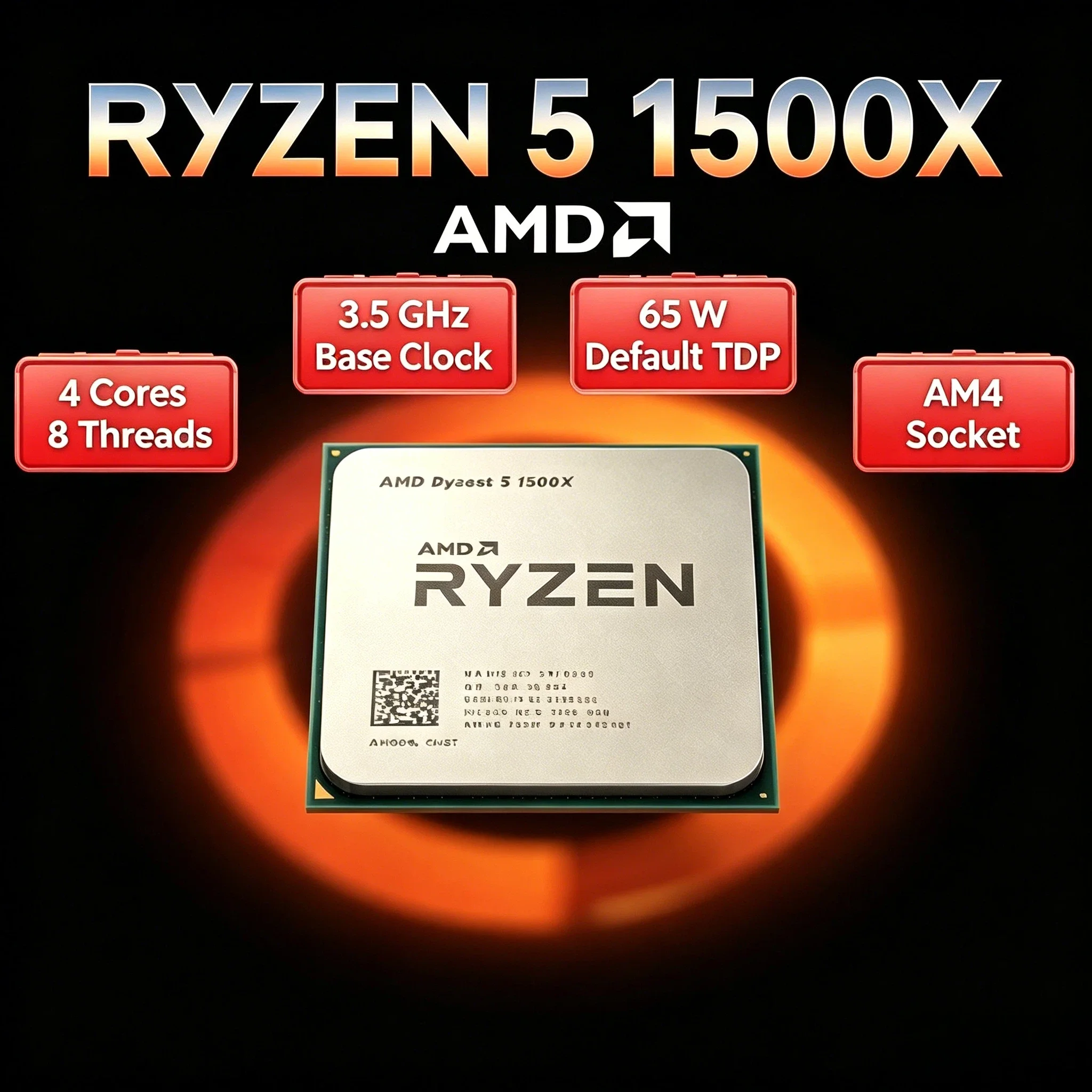 AMD Ryzen 5 1500X 3.7GHz 4 Core 8 Thread Unlocked AM4 Gaming CPU Without Package R5 1500X V30 A1 Max 8K Ultra HD Plus
AMD Ryzen 5 1500X 3.7GHz 4 Core 8 Thread Unlocked AM4 Gaming CPU Without Package R5 1500X V30 A1 Max 8K Ultra HD Plus