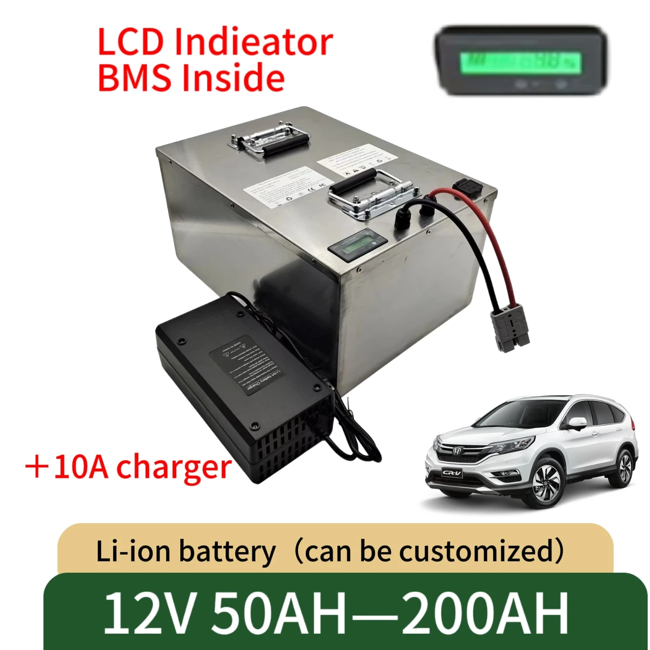 12v 200AH Waterproof lithium ion battery 100Ah 80Ah 120ah 150ah 60ah with BMS for boat Inverter propeller fishing + charger
12v 200AH Waterproof lithium ion battery 100Ah 80Ah 120ah 150ah 60ah with BMS for boat Inverter propeller fishing + charger