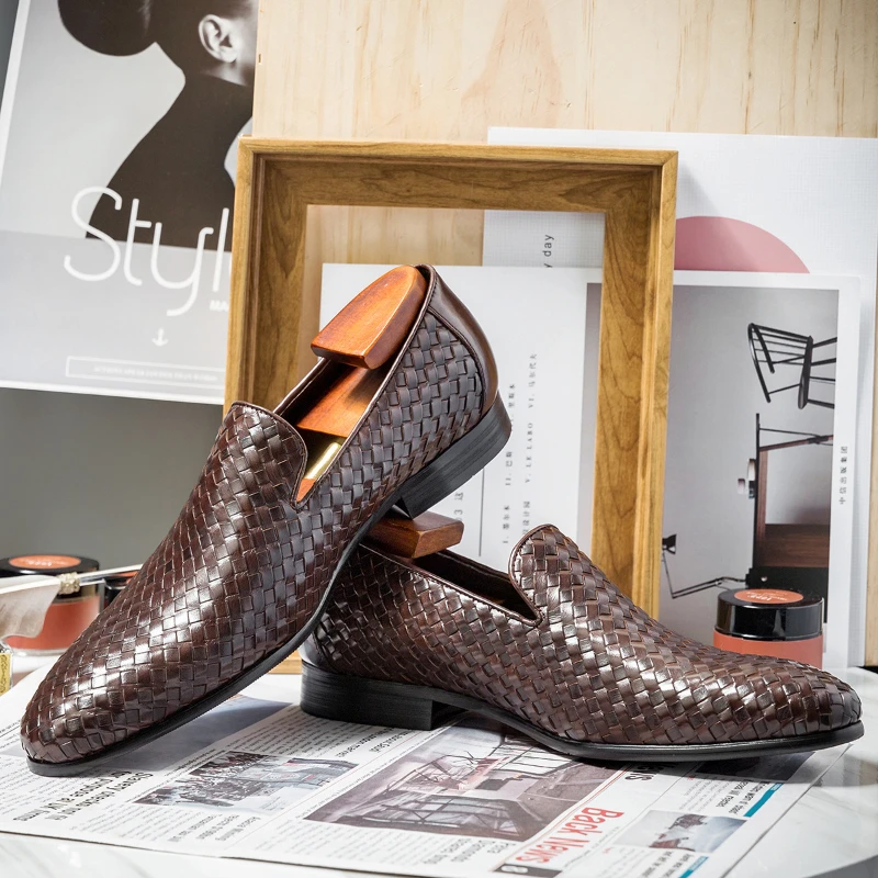 Men's Shoes 2024 Spring/Summer Lefu Cowhide Knitted Leather Shoes Men's Slippers Business Men's Trendy Shoes
Men's Shoes 2024 Spring/Summer Lefu Cowhide Knitted Leather Shoes Men's Slippers Business Men's Trendy Shoes