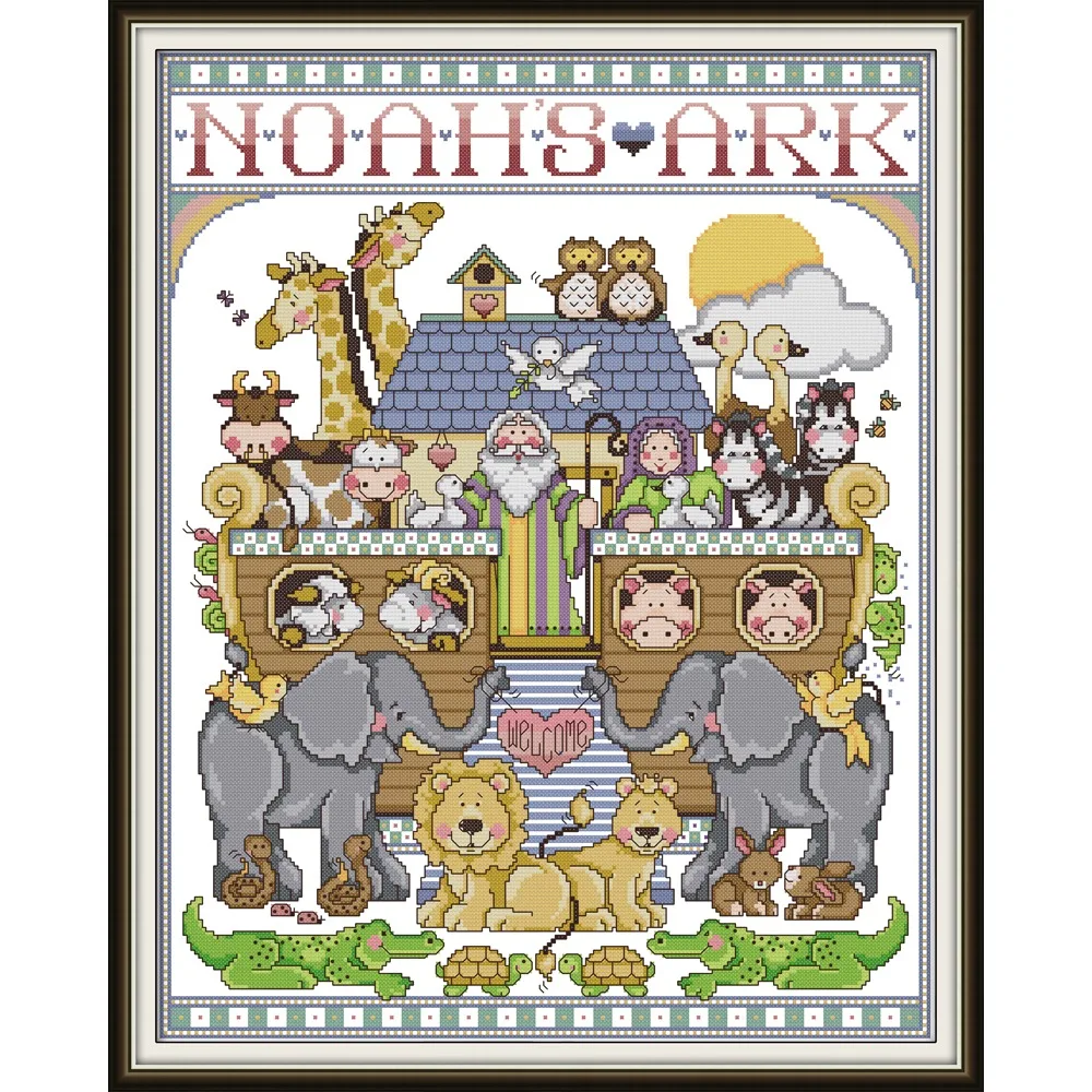 Joy Sunday New Stamped Cross Stitch Ki,11CT/14CT/16CTDIY Easy Pattern Aida Fabric Embroidery Set-Noah's Ark 1
Joy Sunday New Stamped Cross Stitch Ki,11CT/14CT/16CTDIY Easy Pattern Aida Fabric Embroidery Set-Noah's Ark 1