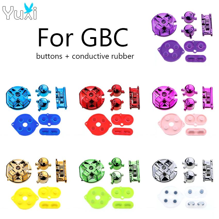 YuXi For Gameboy Color GBC Console A B D-Pad Buttons Kit With Conductive Rubber Silicone Pad
YuXi For Gameboy Color GBC Console A B D-Pad Buttons Kit With Conductive Rubber Silicone Pad
