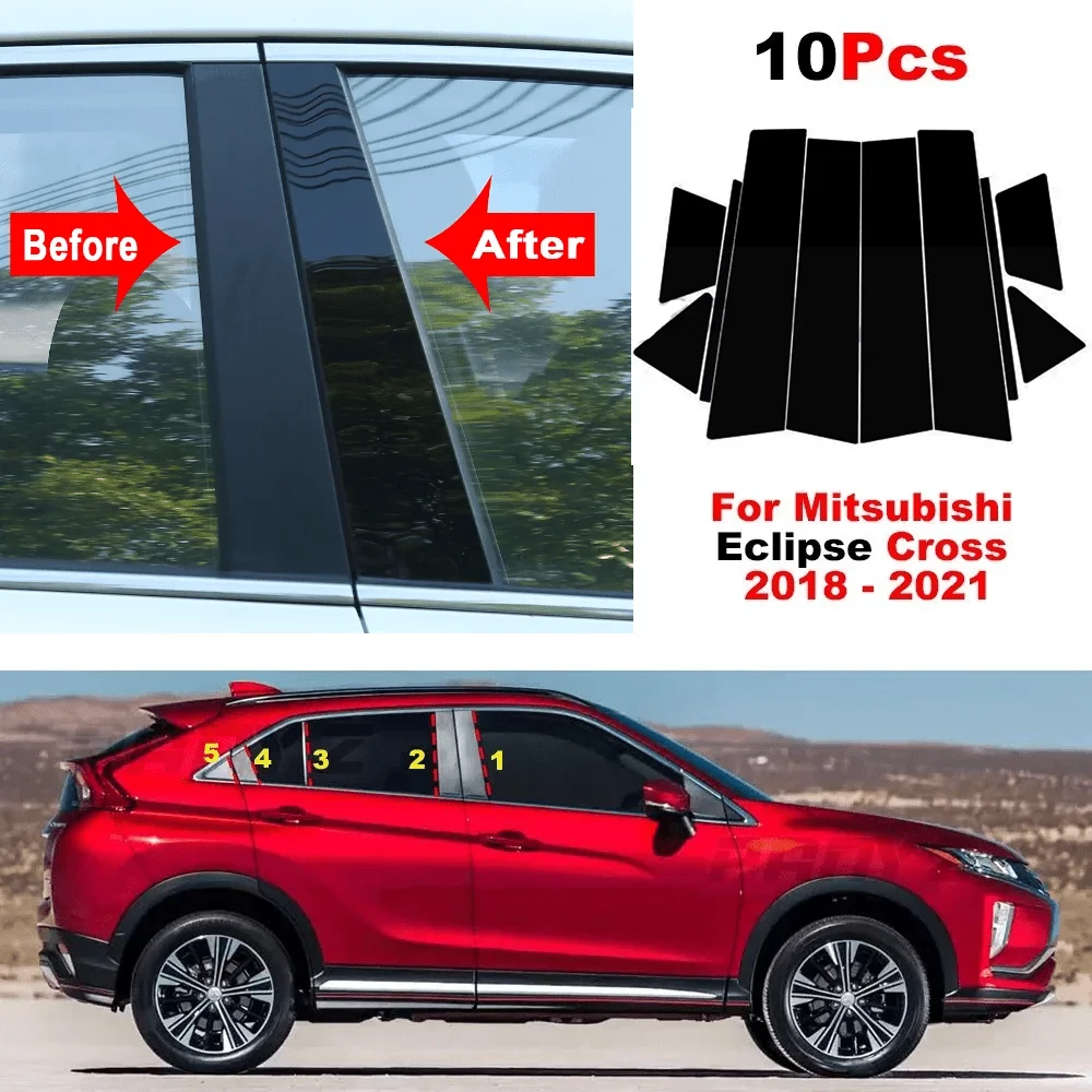 10 шт. для Mitsubishi Eclipse Cross 2018-2021: полированные накладки на стойки дверей и окон, наклейки на колонки BC
10 шт. для Mitsubishi Eclipse Cross 2018-2021: полированные накладки на стойки дверей и окон, наклейки на колонки BC