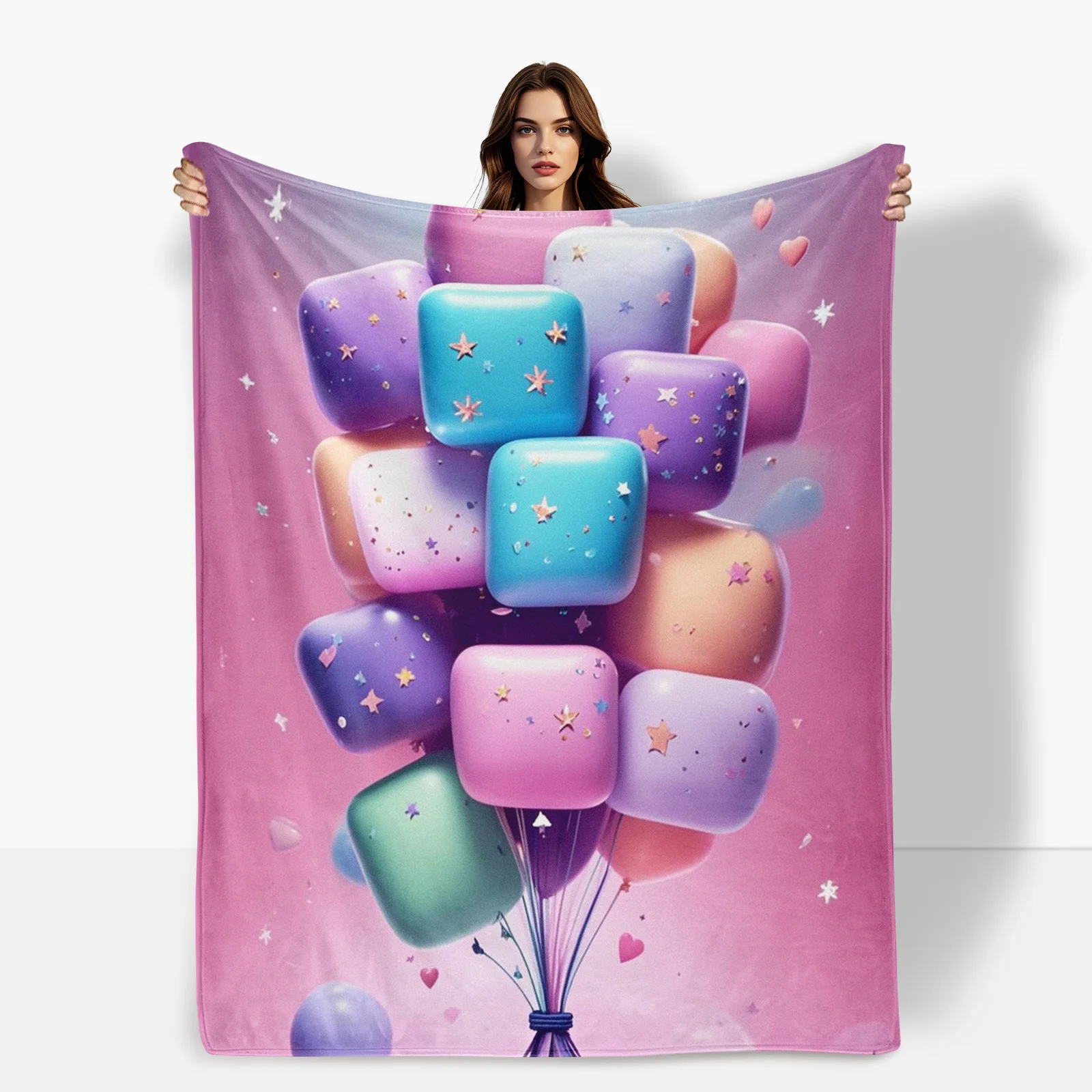 Colorful Balloons And Blocks On Pink Background Blanket For A Creative And Vibrant Decor Style
Colorful Balloons And Blocks On Pink Background Blanket For A Creative And Vibrant Decor Style