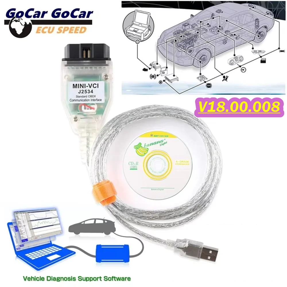 Новейший чип FTDI MINI VCI J2534, используемый для Toyota TIS Techstream, поддерживает диагностический интерфейс автомобиля OBD2 2022, диагностический кабель
Новейший чип FTDI MINI VCI J2534, используемый для Toyota TIS Techstream, поддерживает диагностический интерфейс автомобиля OBD2 2022, диагностический кабель